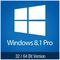 32Bit 64 Bit Microsoft Windows 8.1 Professional COA Sticker Upgrade for Full Version Win 8.1 Pro