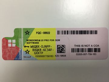 German Version COA License Sticke , Windows 10 COA Sticker With Key Code