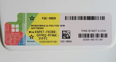 Multi Language Windows 10 Product Key Code , COA License Sticker FQC 08929