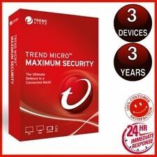 Trend Micro Maximum Security 2019 3 PC 3Year suit for All devices digital key code only No Disc version trend 2019